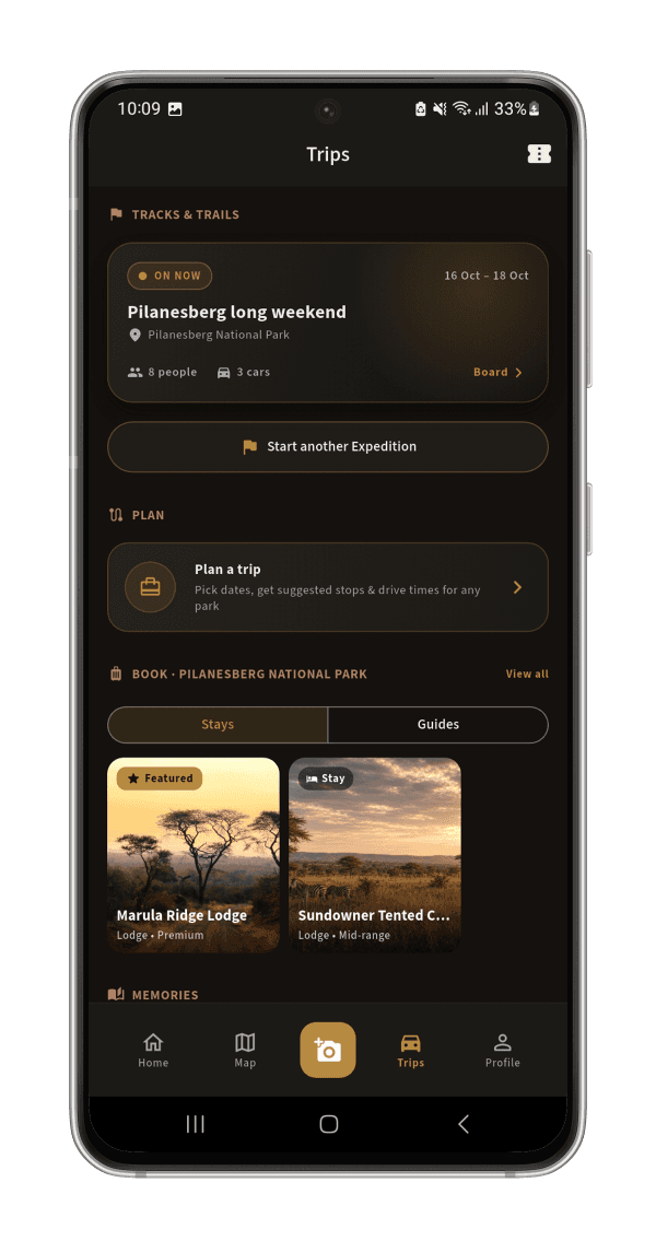 Plan a Trip: Straight from your park dashboard